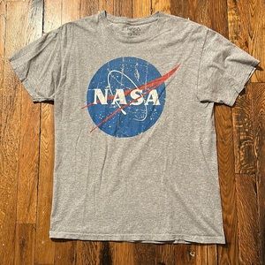 NASA Logo T-shirt - Medium, Gray